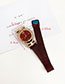 Fashion Red Wine Alloy Diamond-enhanced Dialable Watch