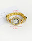 Fashion Rose Gold Alloy Diamond Chain Watch