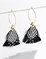 Fashion Red Multi-layer Feather Gradient Color Star Earrings