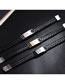 Fashion Black Titanium Steel Leather Scripture Cross Bracelet