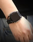 Fashion Black Leather Stainless Steel Watch (for Apple Iwatch)
