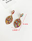 Fashion White Alloy Studded Oval Stud Earrings