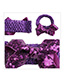 Fashion Black + Color Sequin Bow Knit Children's Headband