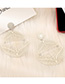 Fashion Silver Geometric Openwork Earrings