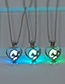 Fashion Uv Lamp Color Random (with Battery) Fox Love Heart Shaped Necklace