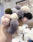 Fashion Black Plush Hit Color Hair Ball High Elastic Without Trace Hair Ring