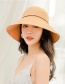 Fashion Beige Sun Protection Stripe Folding Fisherman Hat