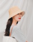 Fashion Yellow Sunscreen Lattice Bottom Double-sided Folding Fisherman Hat