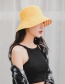 Fashion Yellow Sunscreen Lattice Bottom Double-sided Folding Fisherman Hat