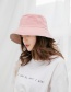 Fashion Pink Sunscreen Double-sided Folding Fisherman Hat