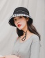 Fashion Black Sunscreen Plaid Along Folding Fisherman Hat