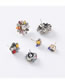 Fashion Flower Section (large Size)  Silver Needle Geometric Earrings