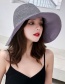Fashion Light Purple Large Double-sided Striped Folding Sunscreen Fisherman Hat