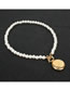 Fashion Creamy-white Platinum Gold Imitation Pearl Necklace