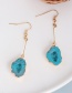 Fashion Blue Mosaic Cluster Earrings