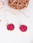 Fashion Rose Purple Geometric Epoxy Cluster Droplet Earrings