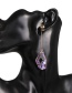 Fashion Purple Geometric Drop Earrings