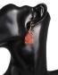Fashion Orange Pink Water Drop Earrings