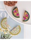 Fashion Color Grapefruit Three-dimensional Simulation Fruit Earrings