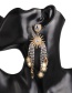 Fashion Champagne Claw Chain Studded Tassel Starry Earrings