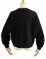 Fashion Black Front Short And Long Long Sleeve Sweater