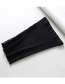 Fashion Black Buttoned Knit Split Skirt