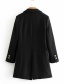 Fashion Black Single-breasted Long Coat