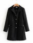 Fashion Black Single-breasted Long Coat