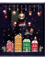 Fashion Color Christmas Snowman Train Tree Snowflake Wall Sticker