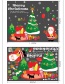 Fashion Color Santa Claus Christmas Tree Double Wall Sticker