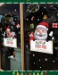 Fashion Color Santa Claus Elk Snowman Wall Sticker