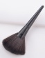 Fashion Black Single-piece Brushed Bright Black Handle Fan-shaped Makeup Brush