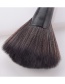 Fashion Black Single-piece Brushed Bright Black Handle Fan-shaped Makeup Brush