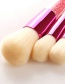 Fashion White 7 Sticks Of Granule Rubber Handle Makeup Brush