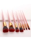 Fashion Black Red 7 Sticks Of Granule Rubber Handle Makeup Brush