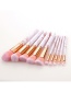 Fashion Pink 10 Sticks With Marble Handle Brush