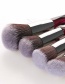 Fashion White Purple 10 Sticks Shaped Crystal Handle Makeup Brush