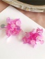 Fashion Pink Sequin Crystal Woven Pearl Shell Earrings