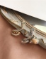 Fashion Gold  Silver Pin Micro-inlaid Zircon Snake Earrings (single)