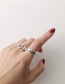 Fashion Silver Style One Geometric Wave Star Open Ring