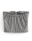 Fashion Black And White One-neck Collar Off-shoulder Plaid Shaved Tube Top Vest