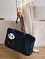 Fashion Blue Fleece Chain Shoulder Bag