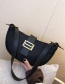 Fashion Black Locked Crossbody Shoulder Bag