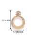 Fashion Gold Z Alloy Geometric Diamond Earrings