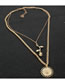 Fashion Gold Multilayer Alloy Flower Necklace