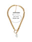 Fashion Gold Metal Chain Circle Necklace