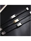 Fashion Black Titanium Steel Leather Scripture Cross Bracelet