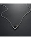 Fashion Silver Geometric Triangle  Silver Necklace