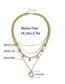 Fashion Gold Multi-layer Geometric Round Necklace