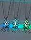 Fashion Blue Green Dreamcatcher Night Light Necklace